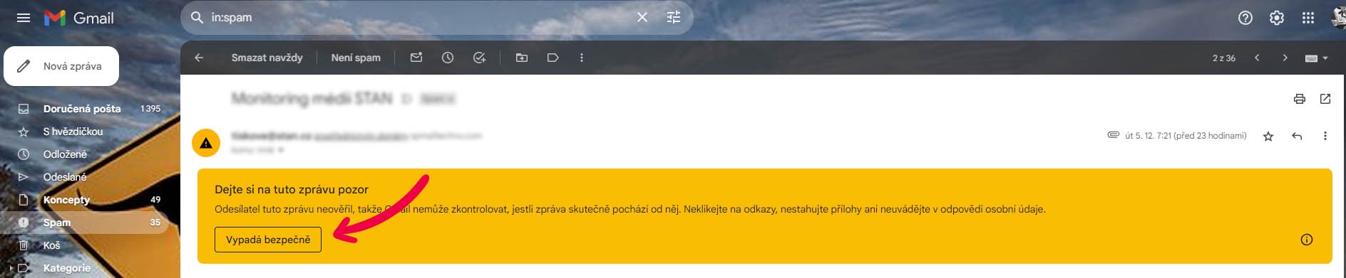 gmail vypada bezpečně JPG